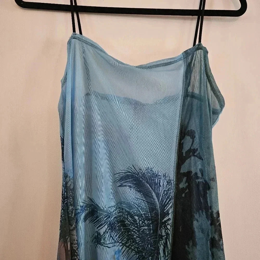 Anthropologie Sleeveless Sheath Midi Beach Cover up Dress Medium - Picture 4 of 8